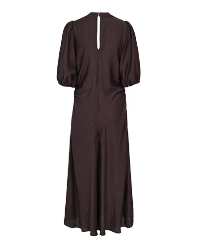 Co' Couture - HeraCC Puff Kjole - Dark Brown 